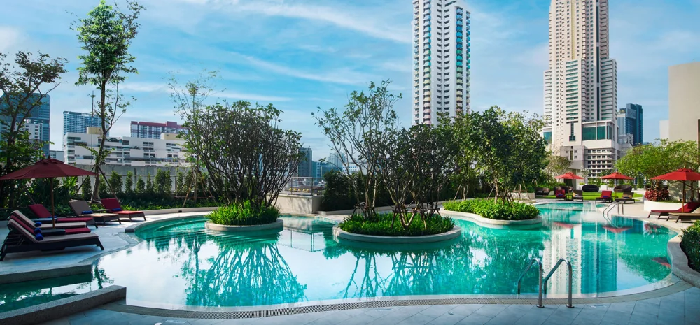 Rooftop Pool view of Amari Suites Bangkok Hotel Bangkok, Thailand
